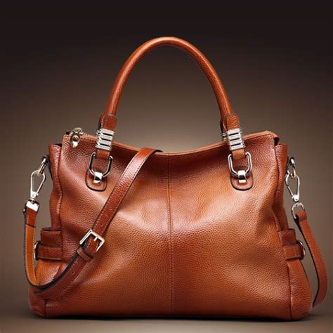 real leather hand bags